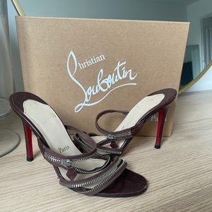 Christian louboutin zipper heels